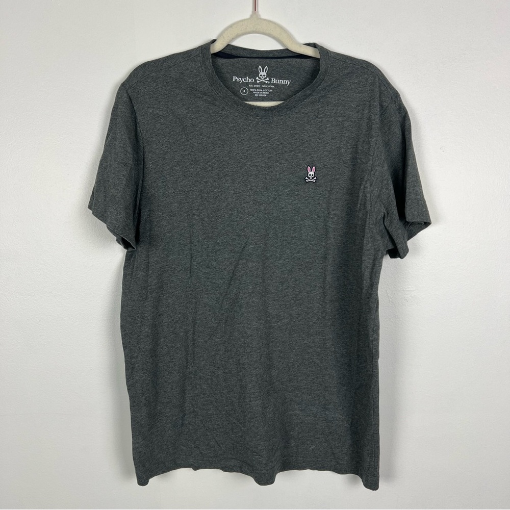 Psycho Bunny 100% Pima Cotton T Shirt Gray Size 6
